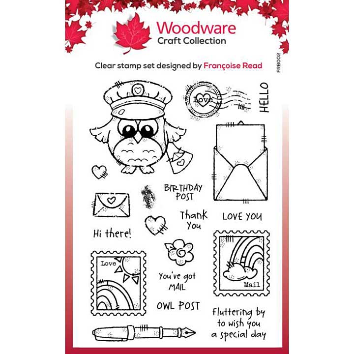 SO: Woodware Clear Singles Owl Post 6 in x 8 in Stamp