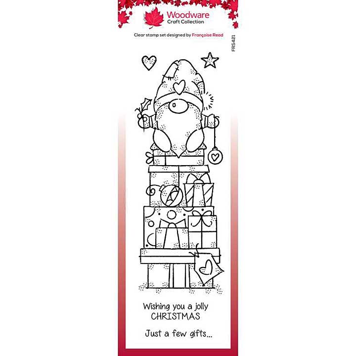 SO: Woodware Clear Singles - Gnome Gifts (8x2.6 Stamp)