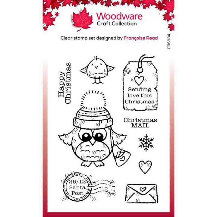 SO: Woodware Clear Singles - Owl Christmas Mail (4x6 Stamp)