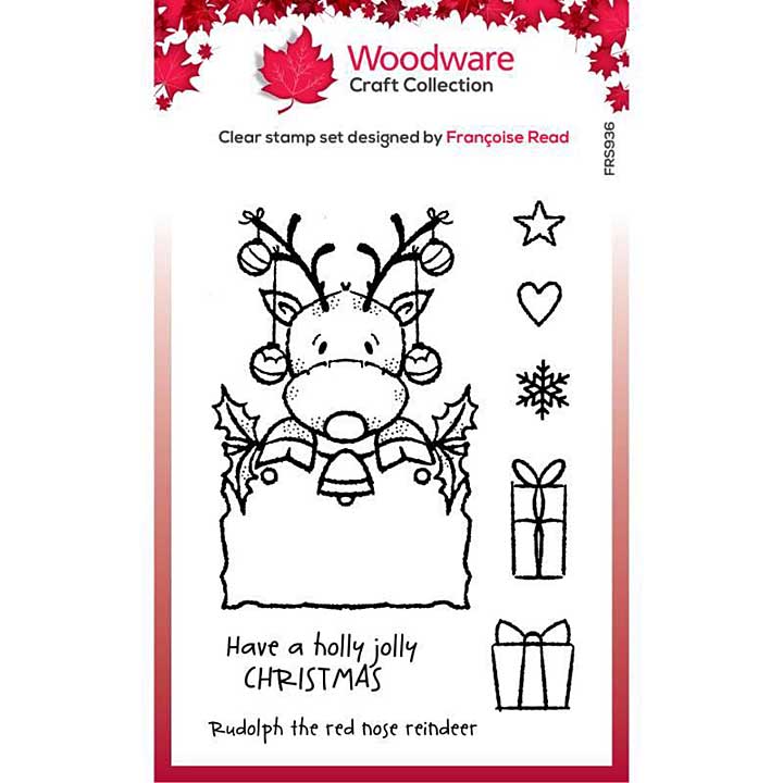 SO: Woodware Clear Singles - Festive Rudolph (4x6 Stamp)