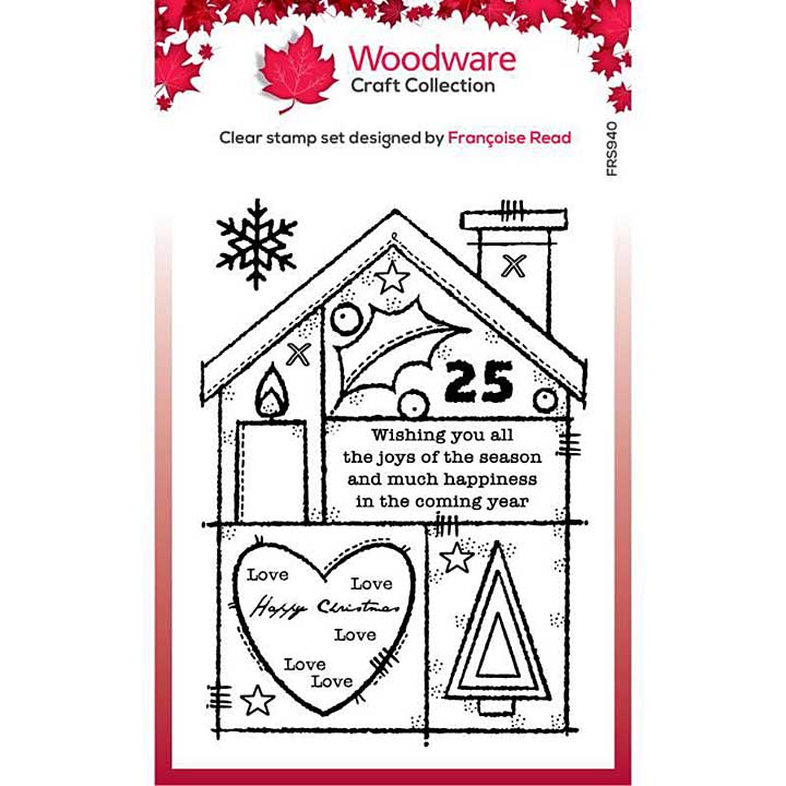 SO: Woodware Clear Singles - Christmas House (4x6 Stamp)