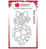Woodware Clear Singles Big Bubble Bauble - Best Wishes Stamp (4x6)