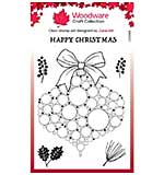 Woodware Clear Singles Big Bubble Bauble - Twigs & Berries Stamp (4x6)