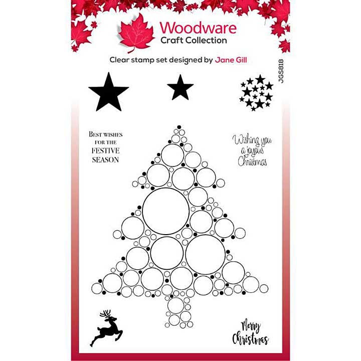 Woodware Clear Singles Big Bubble - Christmas Tree Stamp (4x6)