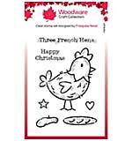 Woodware Clear Singles French Hen Stamp FR22 (3x4)