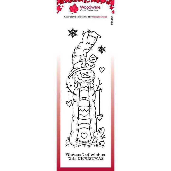 SO: Woodware Clear Singles Tall Snowman Stamp FR22 (8x2.6)