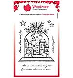 Woodware Clear Singles Silent Night Globe Stamp FR22 (4x6)