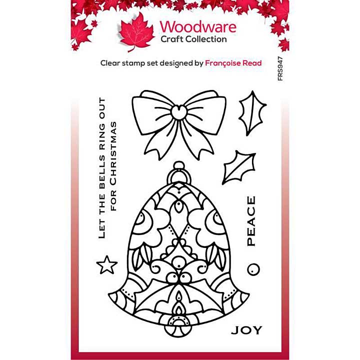 SO: Woodware Clear Singles Christmas Bell Stamp FR22 (4x6)