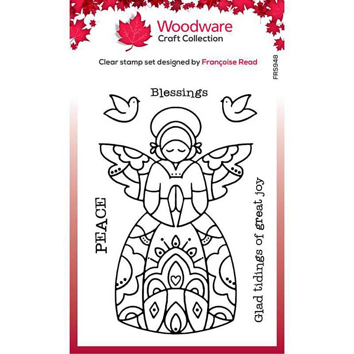 SO: Woodware Clear Singles Angel Blessings Stamp FR22 (4x6)