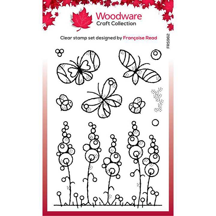 Woodware Clear Singles Garden Border 4 in x 6 in Stamp