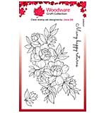 Woodware Clear Singles Many Happy Returns 4 in x 6 in Stamp