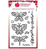 Woodware Clear Singles Wired Butterflies 4 in x 6 in Stamp