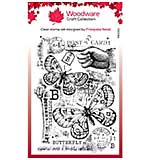 SO: Woodware Clear Singles B is For Butterfly 4 in x 6 in Stamp