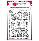 Woodware Clear Singles Nine Tags 4 in x 6 in Stamp