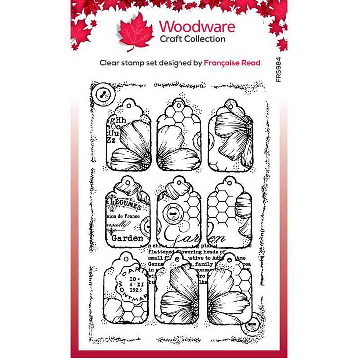 Woodware Clear Singles Nine Tags 4 in x 6 in Stamp