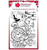 Woodware Clear Singles Pocket Watch Garden 4 in x 6 in Stamp