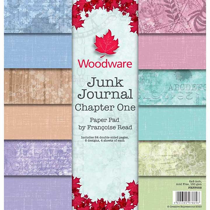 SO: Woodware Francoise Read Junk Journal Chapter One 8in x 8in Paper Pad