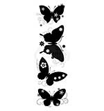 Woodware Clear Singles Butterfly Sihouettes 8 in x 2.6 in Stamp