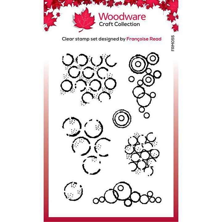 Woodware Clear Singles Circles 3 in x 4 in Stamp