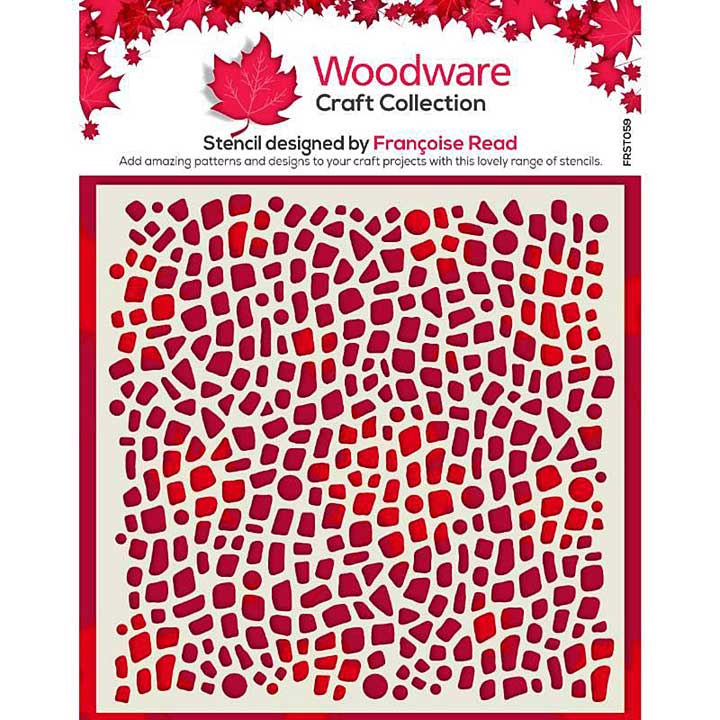 Woodware Pebble Dash 6 in x 6 in Stencil