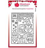 Woodware Clear Singles Winter Sampler 4 in x 6 in Stamp Set