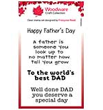 Woodware Best Dad Clear Stamps