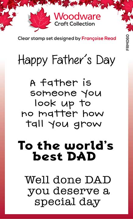 Woodware Best Dad Clear Stamps