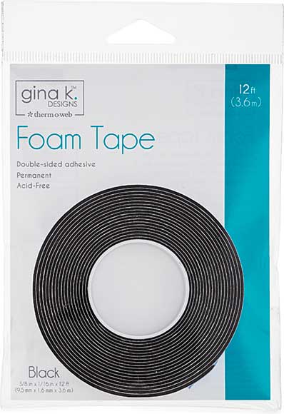 SO: Gina K Designs Foam Tape - Black (38x12ft)
