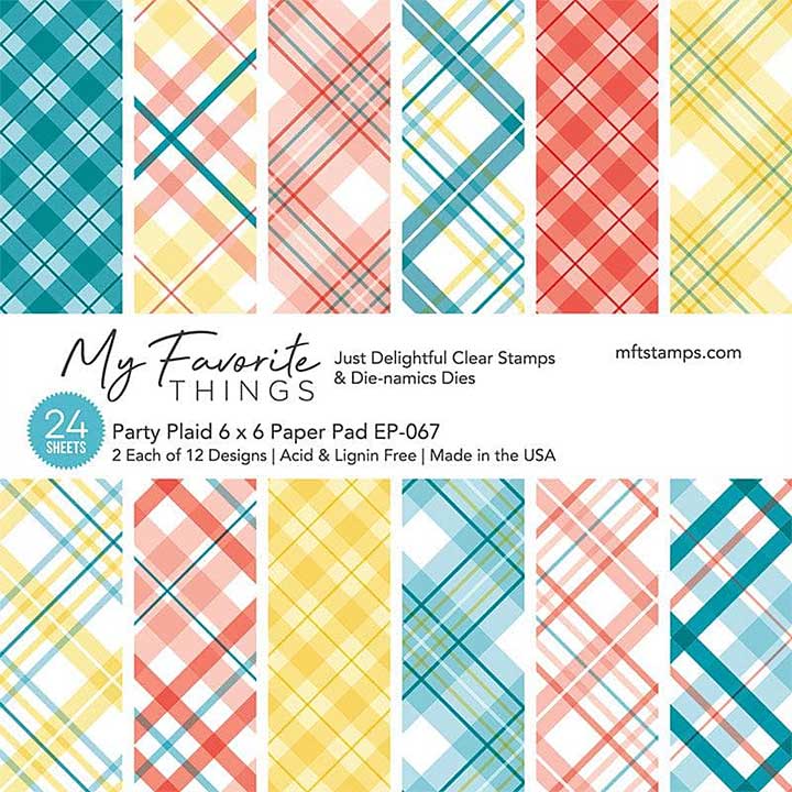 My Favorite Things Party Plaid 6x6 Inch Paper Pad