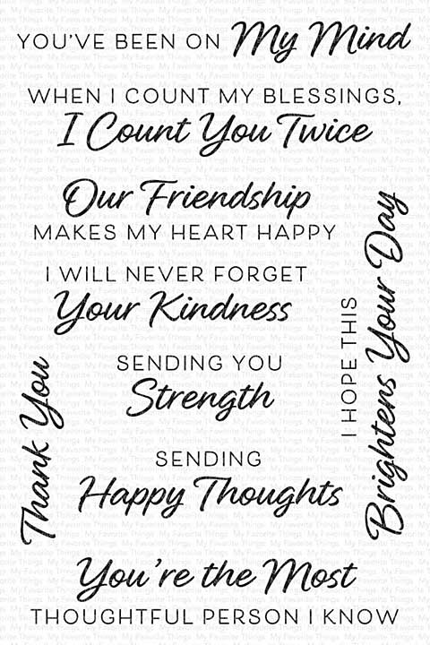 My Favorite Things Thoughtful Greetings Clear Stamps