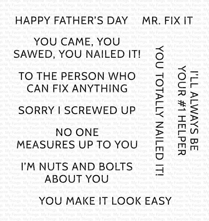 My Favorite Things Tool Talk Clear Stamps