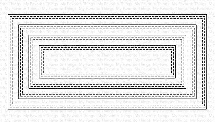 My Favorite Things Mini Slimline Double Stitched Rectangle STAX Die-namics