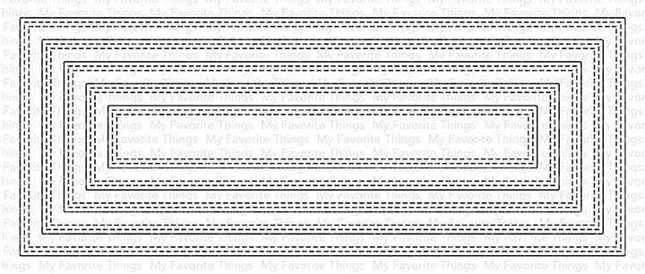 My Favorite Things Slimline Double Stitched Rectangle Stax Die-namics