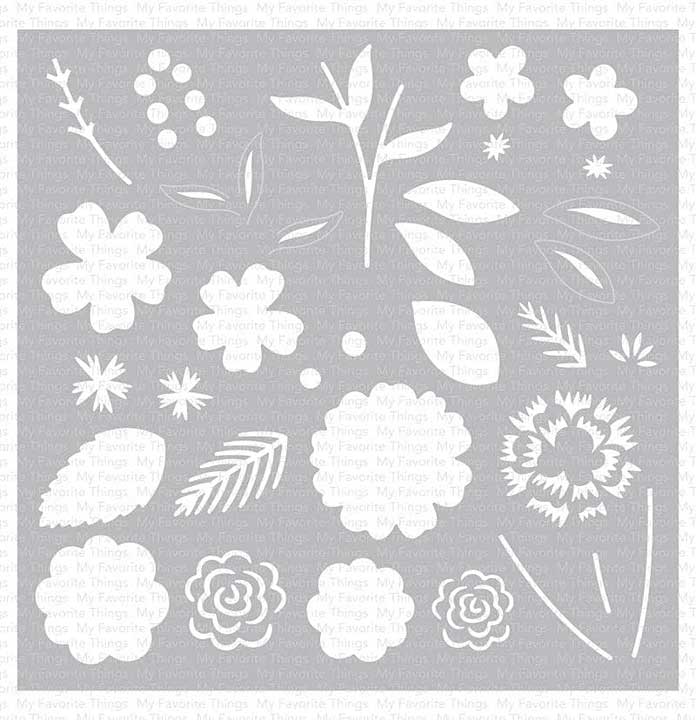 My Favorite Things Flower Bouquet Builder Stencil