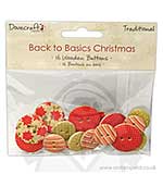 Dovecraft Back to Basics Traditional Christmas Wooden Buttons