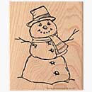 SO: Festive Watercolours - Traditional Snowman Rubber Stamp