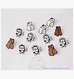 SO: Eyelet Outlet Brads - Bears and Penguins