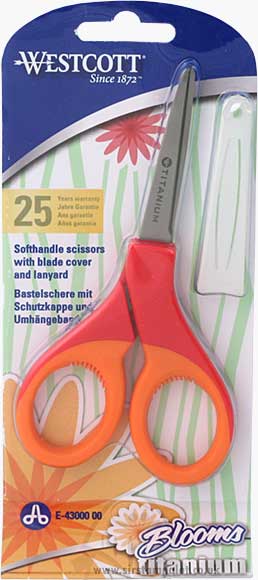 SO: Soft Handle Scissors with Blade Cover and Lanyard