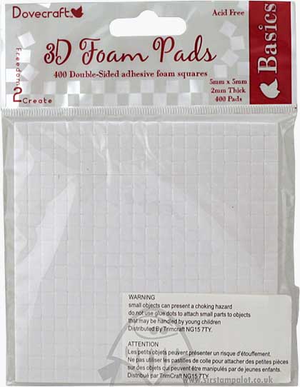 SO: Foam Squares - 2mm Decoupage Stickers (400)