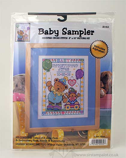 SO: Counted Cross Stitch - Balloon Baby Sampler