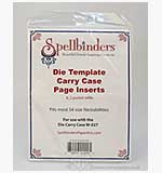 Spellbinders Die Template Carry Case Page Inserts [D]