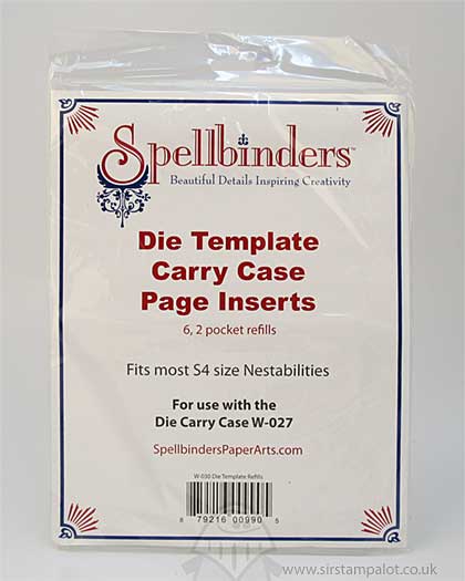 Spellbinders Die Template Carry Case Page Inserts [D]