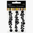 SO: Self Adhesive Crystal Stickers - Clusters - Black