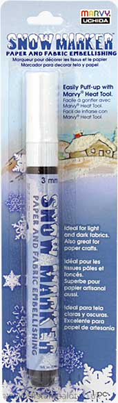 SO: Marvy Uchida - Paper and Fabric - Snow Marker