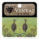 SO: Vintaj - Arte Metal - Delicate Leaf Charm (set of 2)