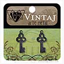 SO: Vintaj - Arte Metal - Embossed Key Bric-A-Brac (set of 2)