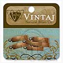SO: Vintaj - Natural Brass - Rectangle Tag Altered Blank (set of 6)