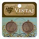 SO: Vintaj - Natural Brass - Bamboo Bezel (set of 2)