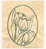SO: Inky Antics - Wood Stamp - Tulip Oval