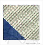 SO: 12x12 Paper - Splash - Skinny Stripe Multi/Deep Blue Sea